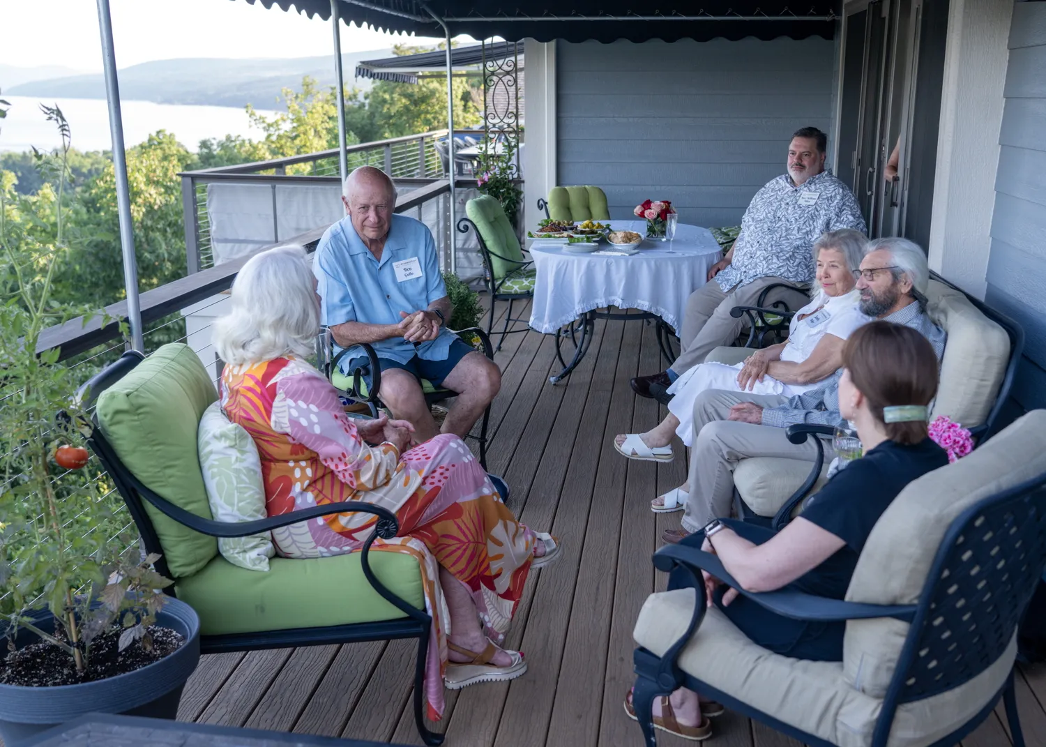 Guests relaxing on the deck