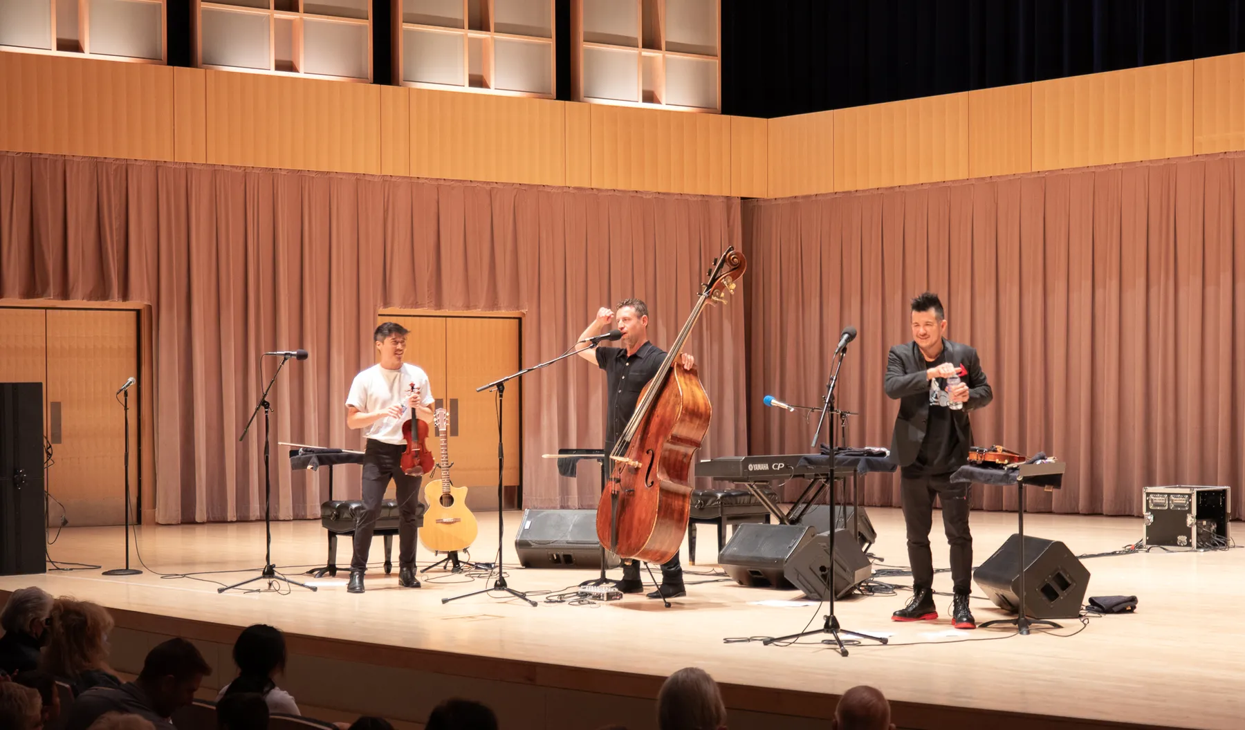 Time for Three performing on the Nazareth University Arts Center stage